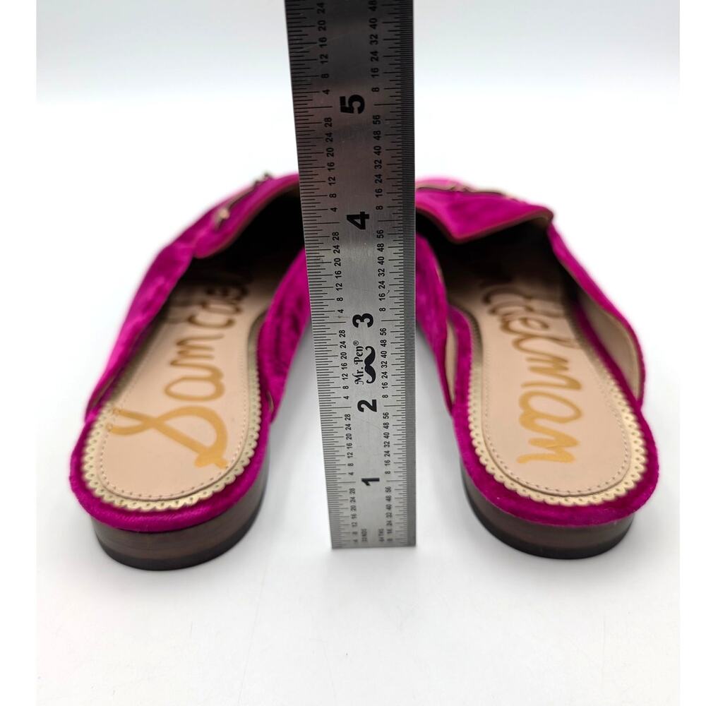 Sam Edelman Linnie Bit Mules Slip-On Women's Raspberry Velvet Size US9M EU40 - Picture 4 of 10